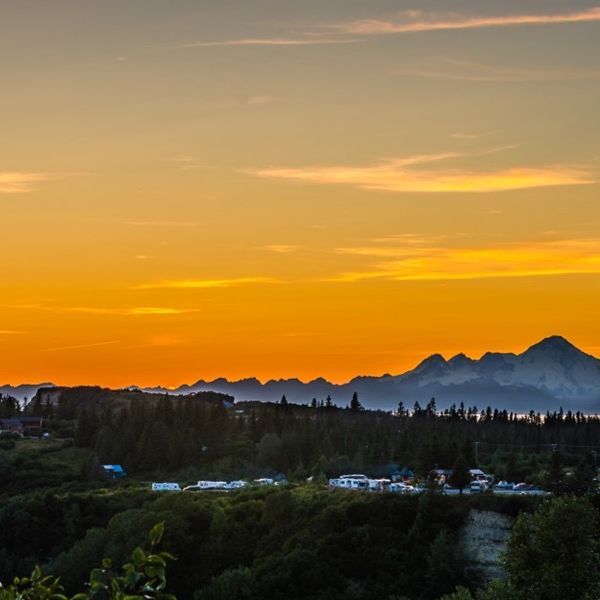 Homer Baycrest KOA overlooking Kachemak Bay near Homer, Alaska
